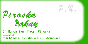 piroska makay business card